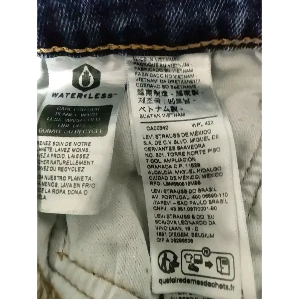 Levi‎ Strauss & Co. Jeans Men's 29x30 Relaxed 505 Pocket Blue Denim Whiskering